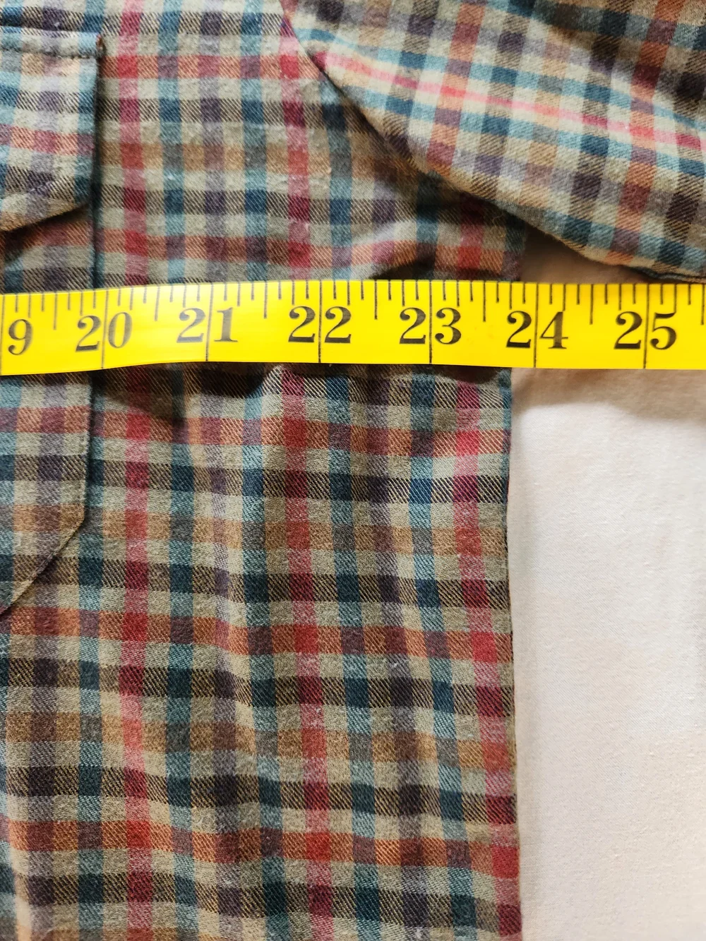 J.CREW Men's Plaid Flannel Button-Up Long Sleeve Point Collar Pockets Size M